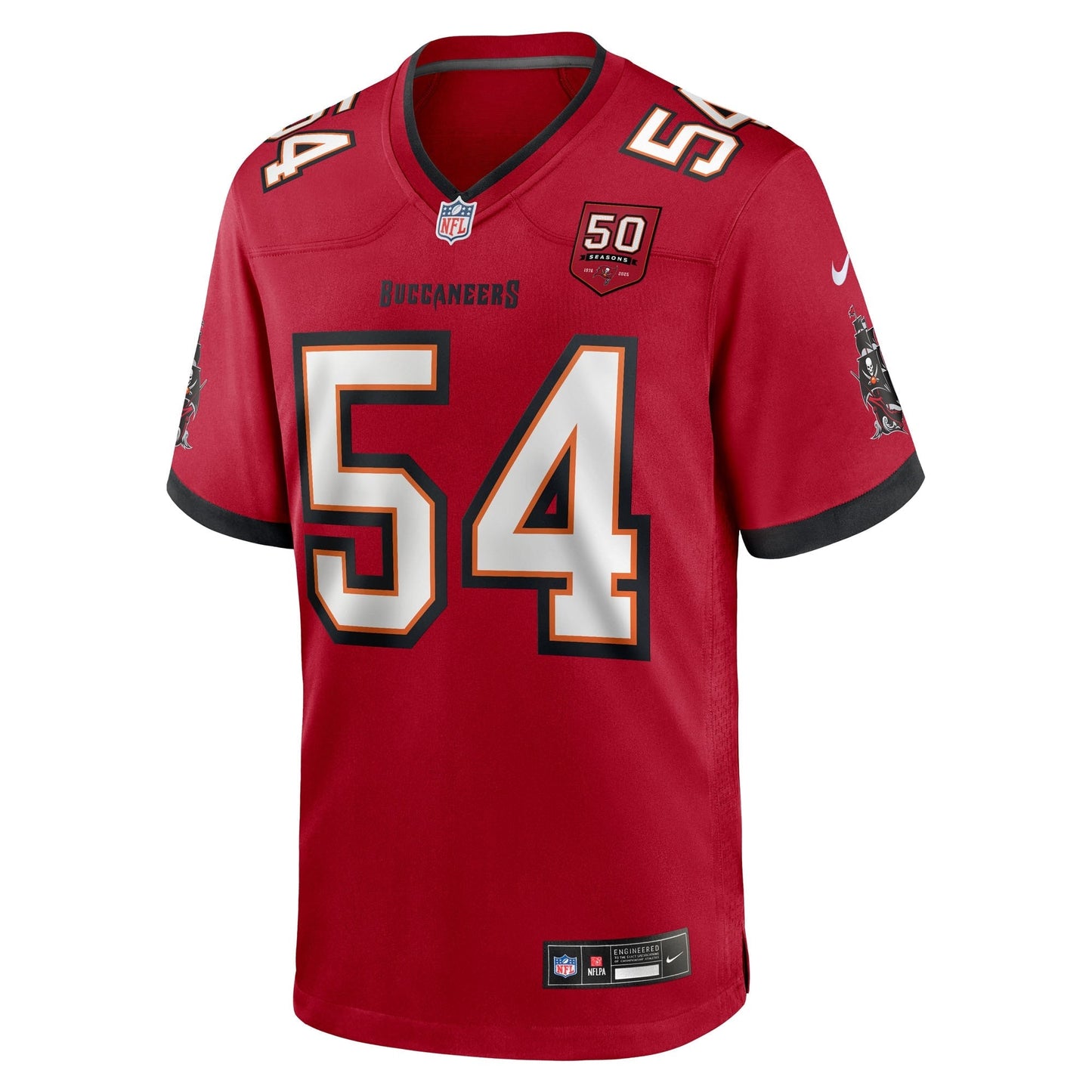 Tampa Bay Buccaneers Lavonte David Red 50th Season Team Game Jersey