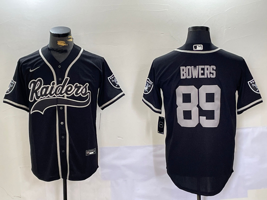 Men's Las Vegas Raiders Brock Bowers Black Player Game Jersey