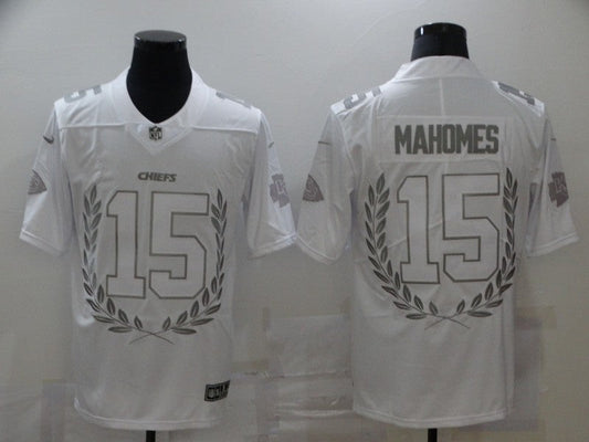 Men's Kansas City Chiefs #15 Patrick Mahomes White Game Jersey1