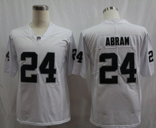 Men's Las Vegas Raiders Jonathan Abram White Game Player Jersey