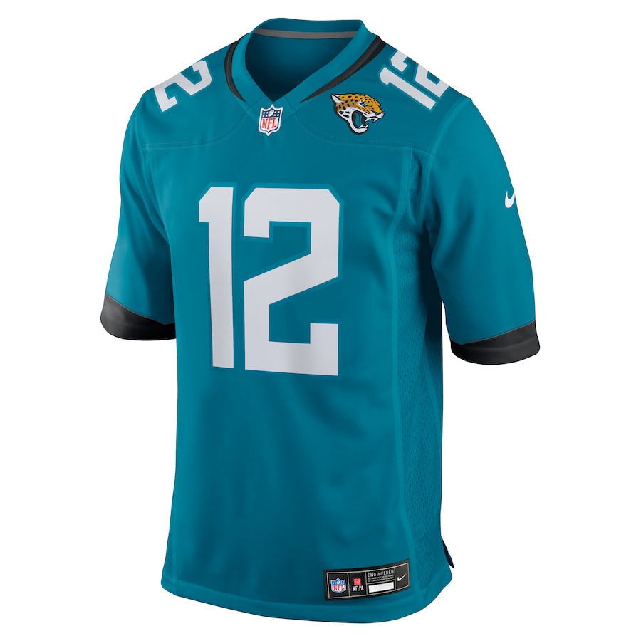 Men's Jacksonville Jaguars Travis Hunter  Teal 2025 NFL Draft First Round Pick Game Jersey