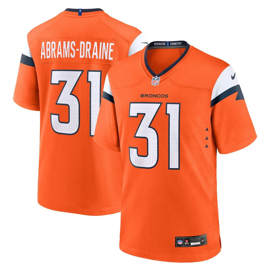 Kris Abrams-Draine Denver Broncos  Team Game Jersey -  Orange