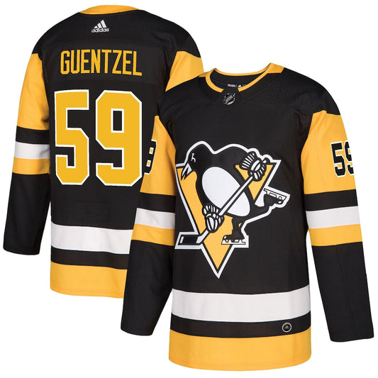 Men's Pittsburgh Penguins Jake Guentzel  Black Authentic Player Jersey