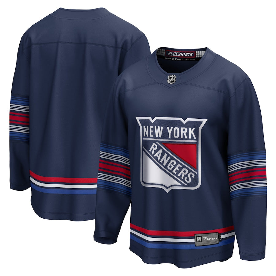 New York Rangers Alternate Premier Breakaway Blank Jersey - Navy