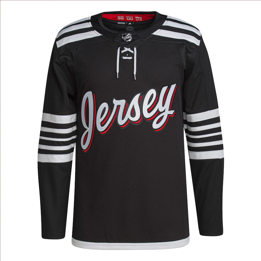 Custom New Jersey Devils   Men's 2021/22 Alternate Primegreen Jersey - Black