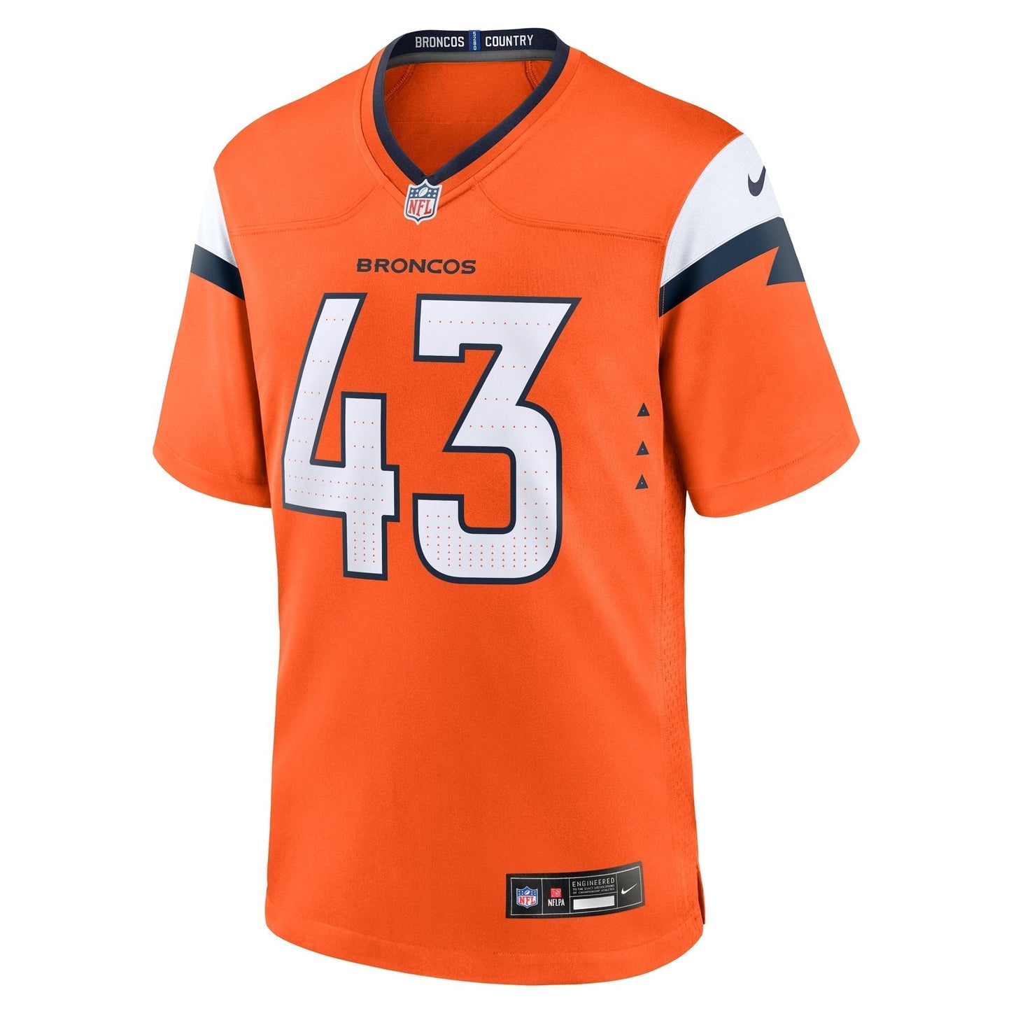 Keidron Smith Denver Broncos  Team Game Jersey -  Orange
