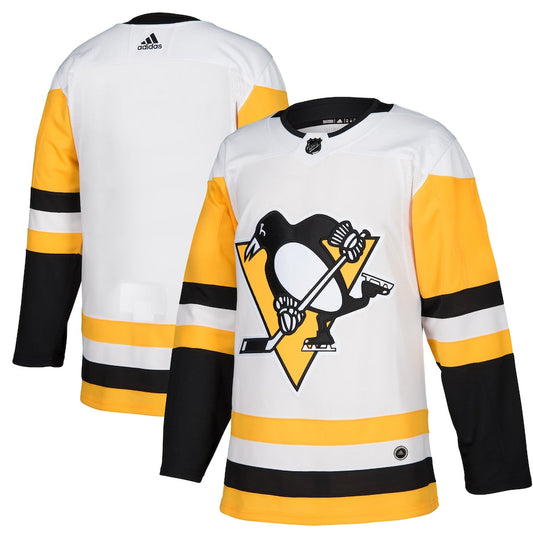 Men's Pittsburgh Penguins  White Away Authentic Blank Jersey