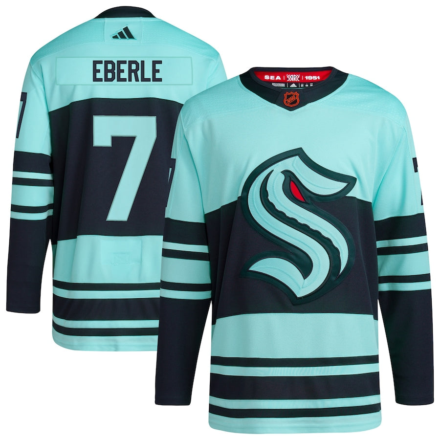 Men's Seattle Kraken Jordan Eberle  Light Blue Reverse Retro 2.0 Authentic Player Jersey