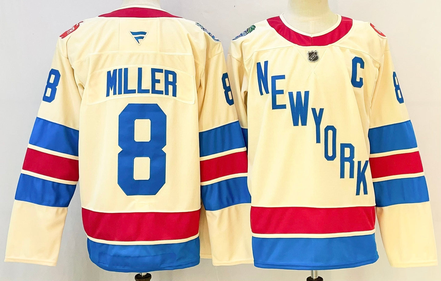 Men's New York Rangers J.T. Miller #8 Fanatics Beige Breakaway Player Jersey