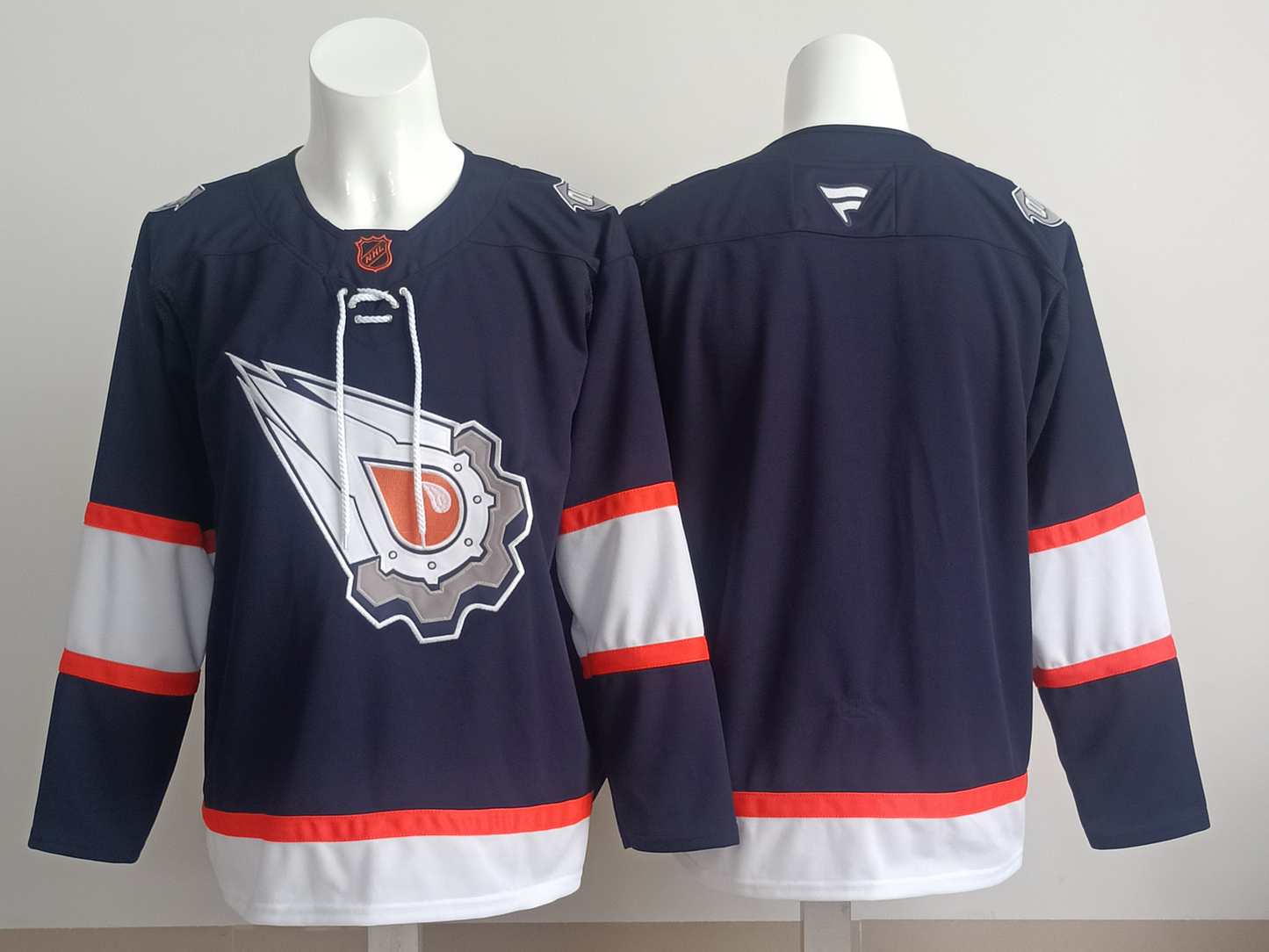 Men's Edmonton Oilers Fanatics Navy Blank Player Jersey