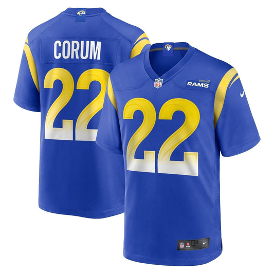Blake Corum Los Angeles Rams  2024 NFL active Game   Jersey - Royal