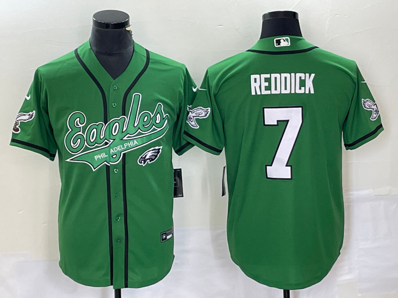 Men's Philadelphia Eagles Haason Reddick Kelly Green Game Jersey Joint Edition