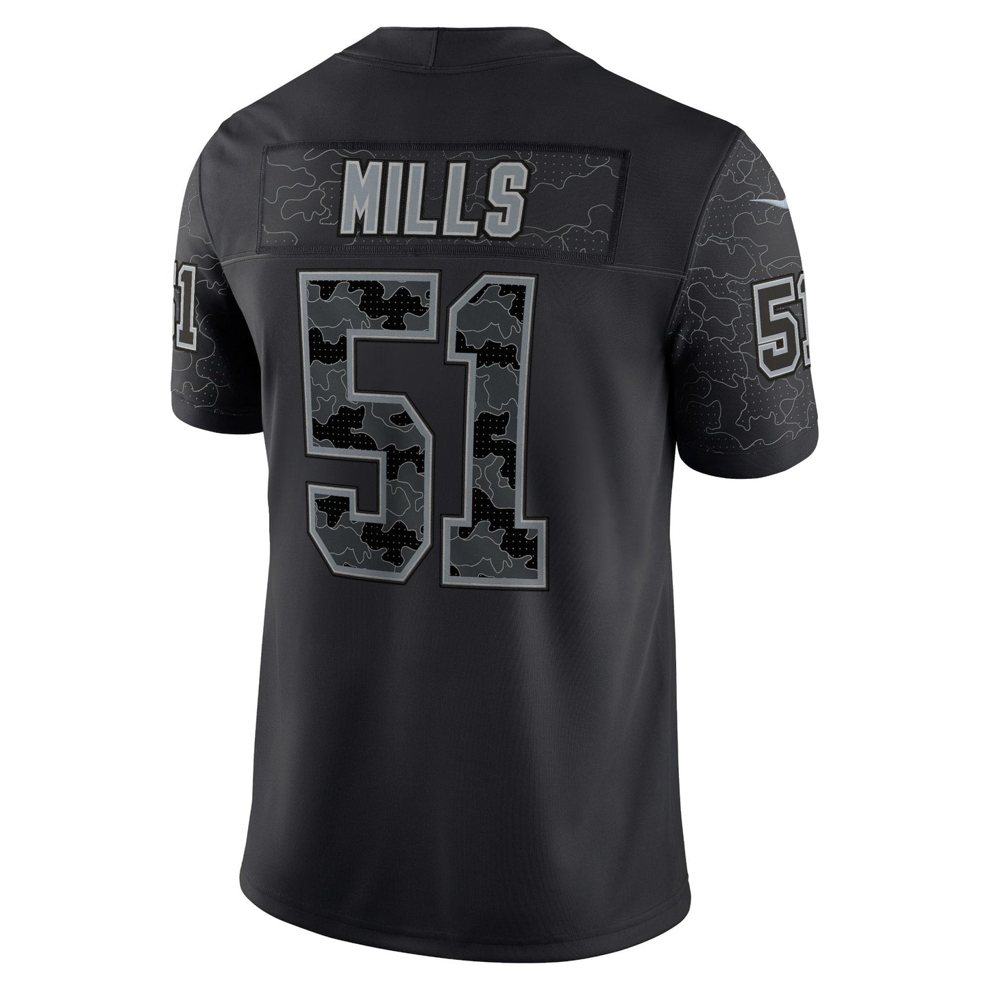 Sam Mills Carolina Panthers  Retired   RFLCTV Limited Jersey - Black