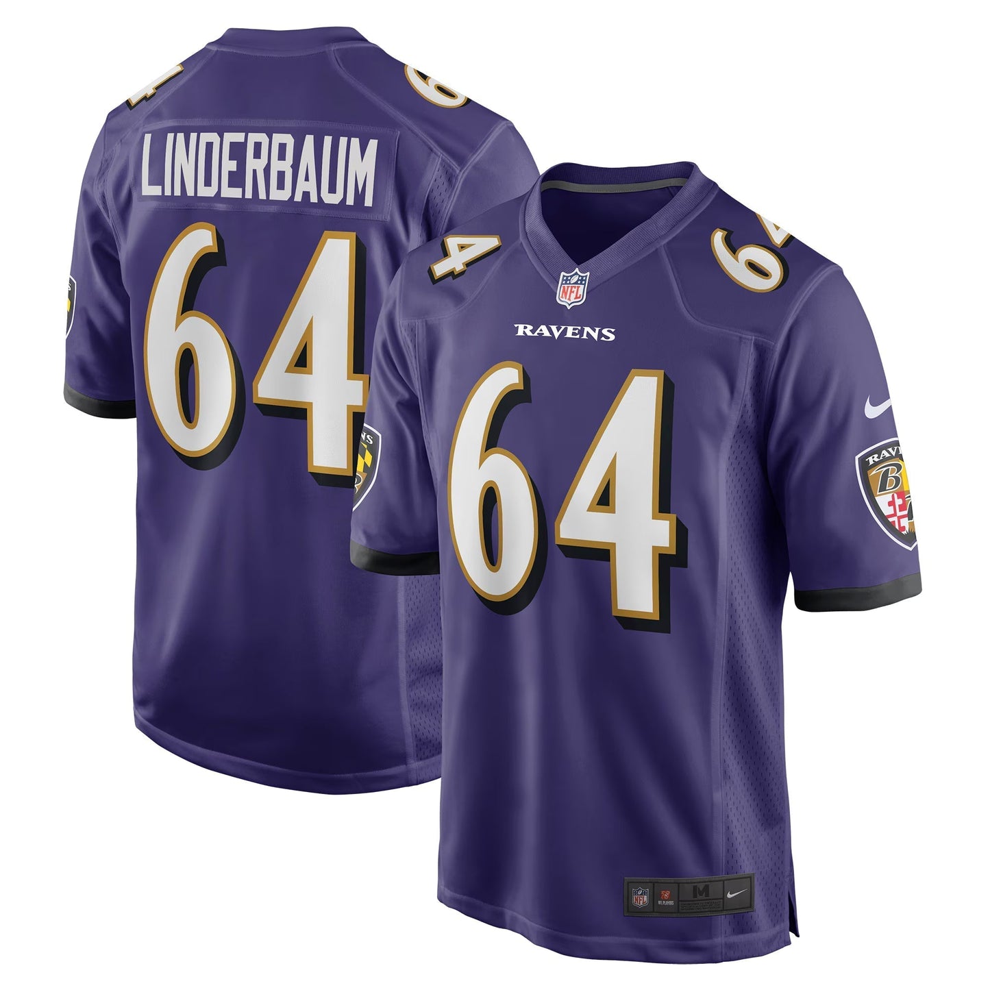 Baltimore Ravens Tyler Linderbaum Purple Player Game Jersey