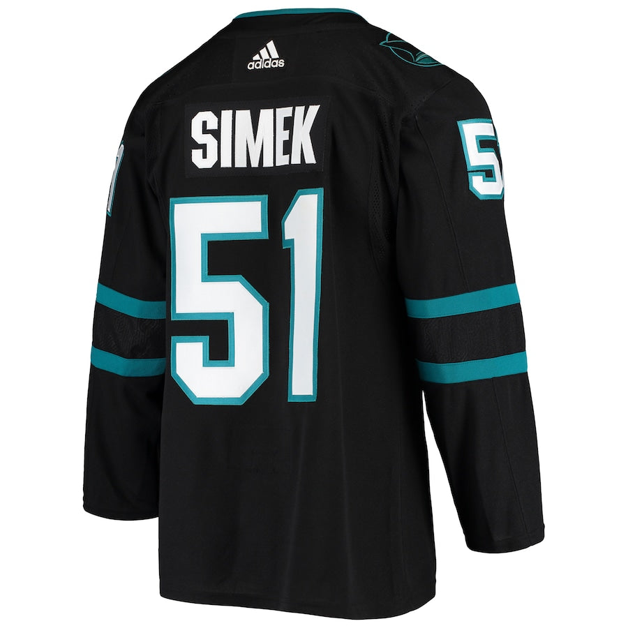 Men's San Jose Sharks Radim Simek  Black Alternate Authentic Jersey
