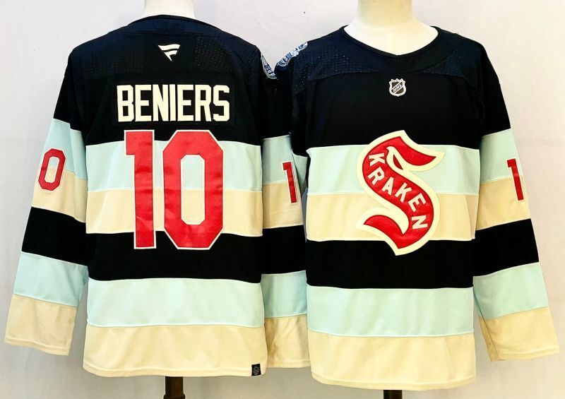 Men's Seattle Kraken Matty Beniers Fanatics Blue Player Jersey