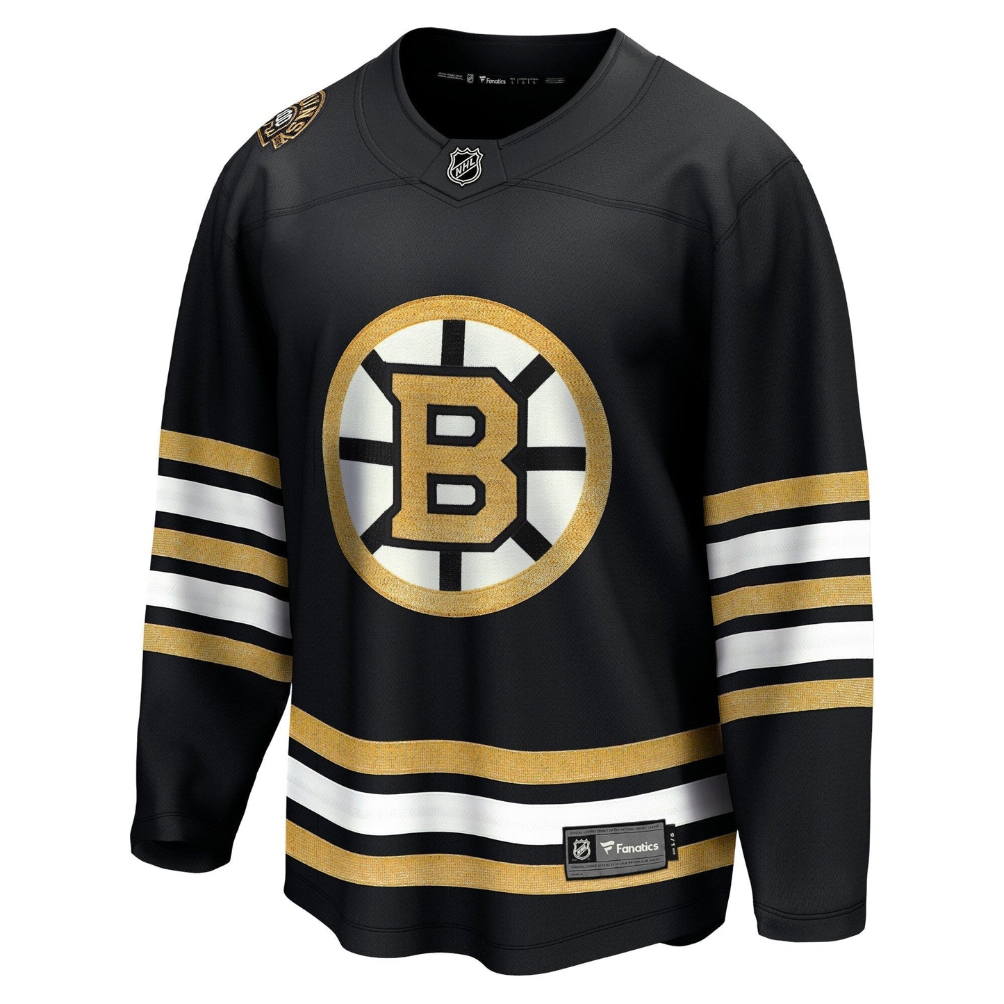 Custom Boston Bruins 100th Anniversary Premier Breakaway Jersey - Black