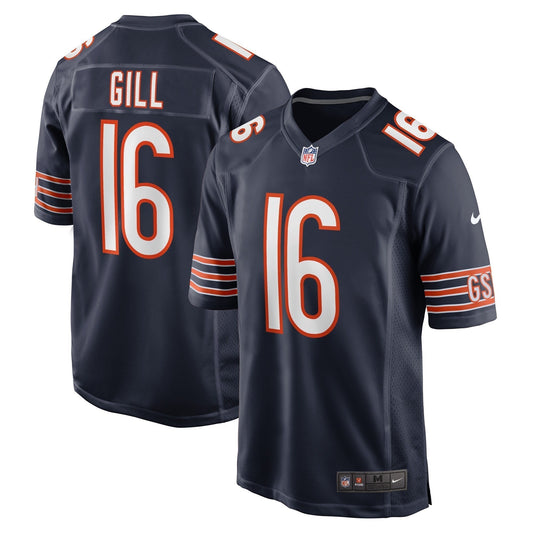 Trenton Gill Chicago Bears  Game   Jersey - Navy