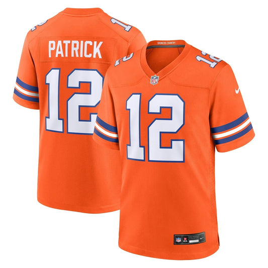 Tim Patrick Denver Broncos  Mile High Collection 1977 Throwback   Game Jersey - Orange