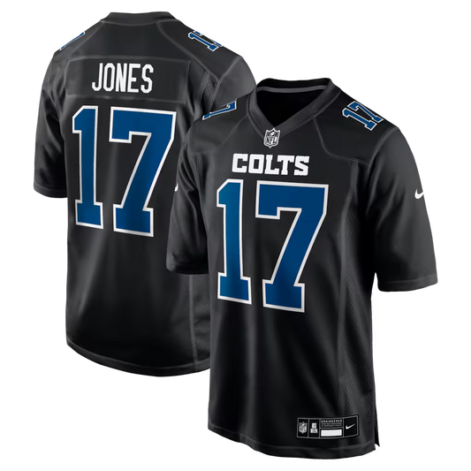 Men's Indianapolis Colts Daniel Jones  Black Fashion Game Jersey