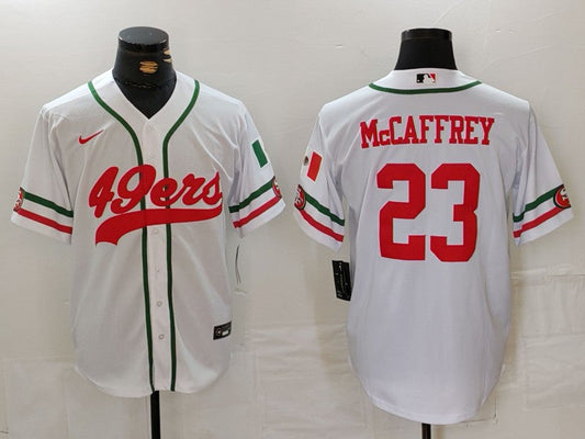 Men's San Francisco 49ers Christian McCaffrey White Replica Player Jersey