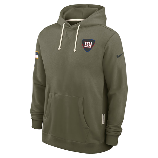 Men's New York Giants  Olive 2025 Salute to Service Sideline Standard Issue Dri-FIT Hoodie