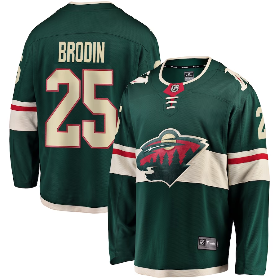 Men's Minnesota Wild Jonas Brodin Green Breakaway Jersey