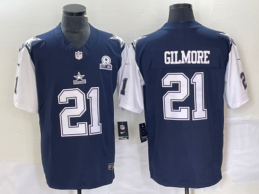 Men's Dallas Cowboys Stephon Gilmore Navy Game Jersey