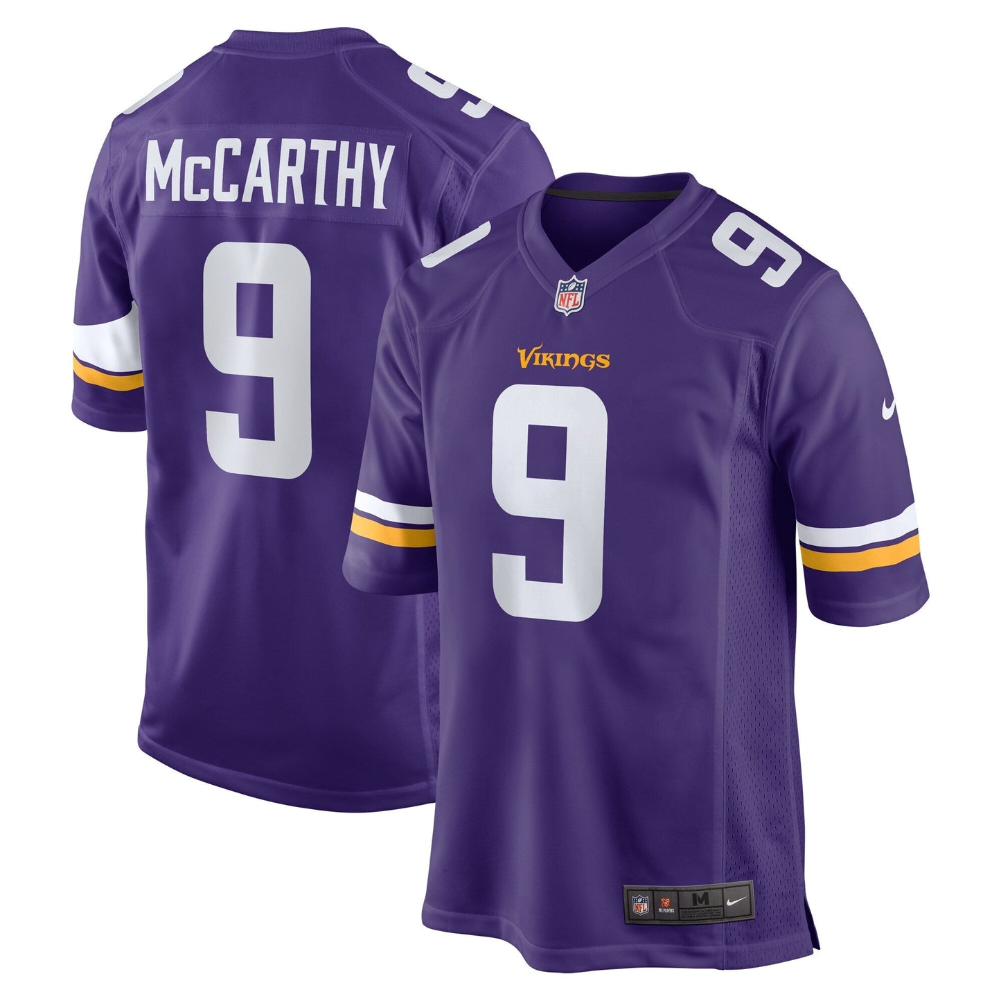 J.J. McCarthy Minnesota Vikings     Game Jersey - Purple