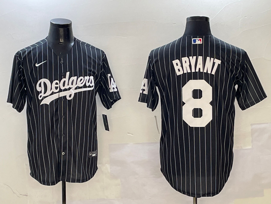 Men's Los Angeles Dodgers Kobe Bryant #8 Black Alternate Limited Player Jersey