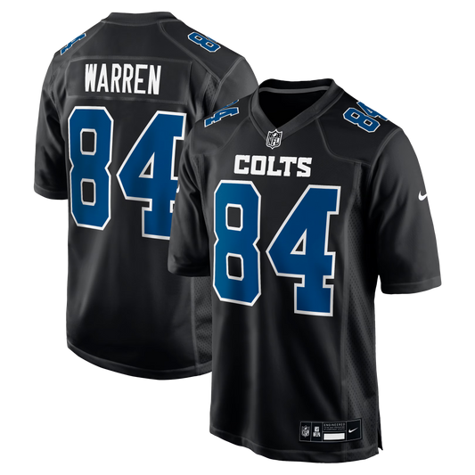 Indianapolis Colts Tyler Warren Carbon Black Fashion Game Jersey