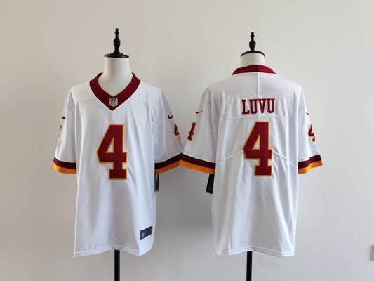 Men's Washington Redskins Frankie Luvu Jersey-White