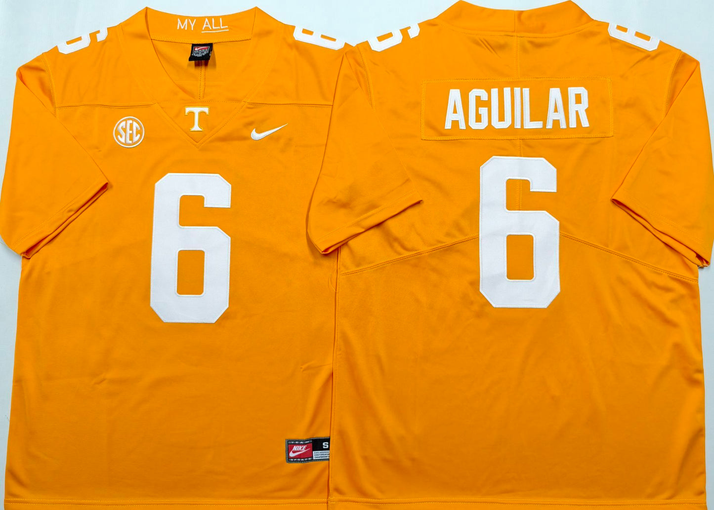 Men's Tennessee Volunteers Joey Aguilar #6 Orange Game Jersey