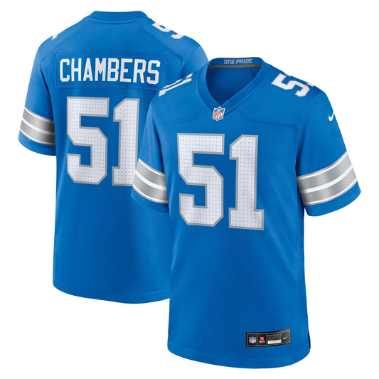 Steele Chambers Detroit Lions  Game Jersey -  Blue