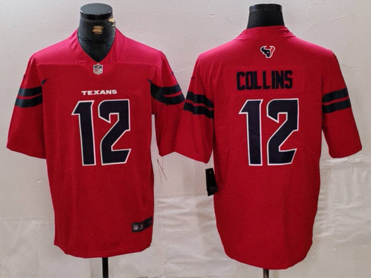 Men's Houston Texans Nico Collins #12 Red Alternate Game Jersey