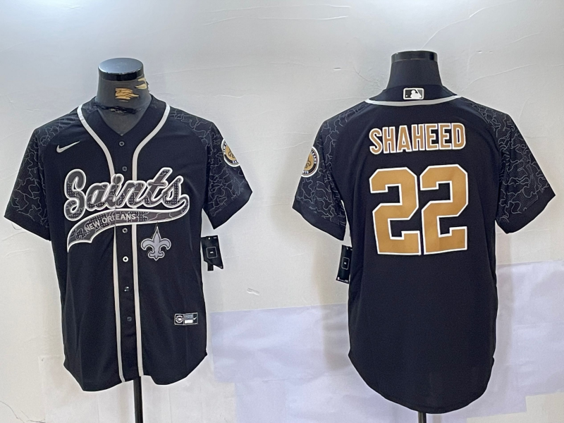 Men's New Orleans Saints Rashid Shaheed Black RFLCTV Limited Jersey