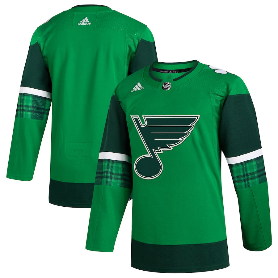 Men's St. Louis Blues  Kelly Green 2023 St. Patrick's Day Primegreen Authentic Jersey