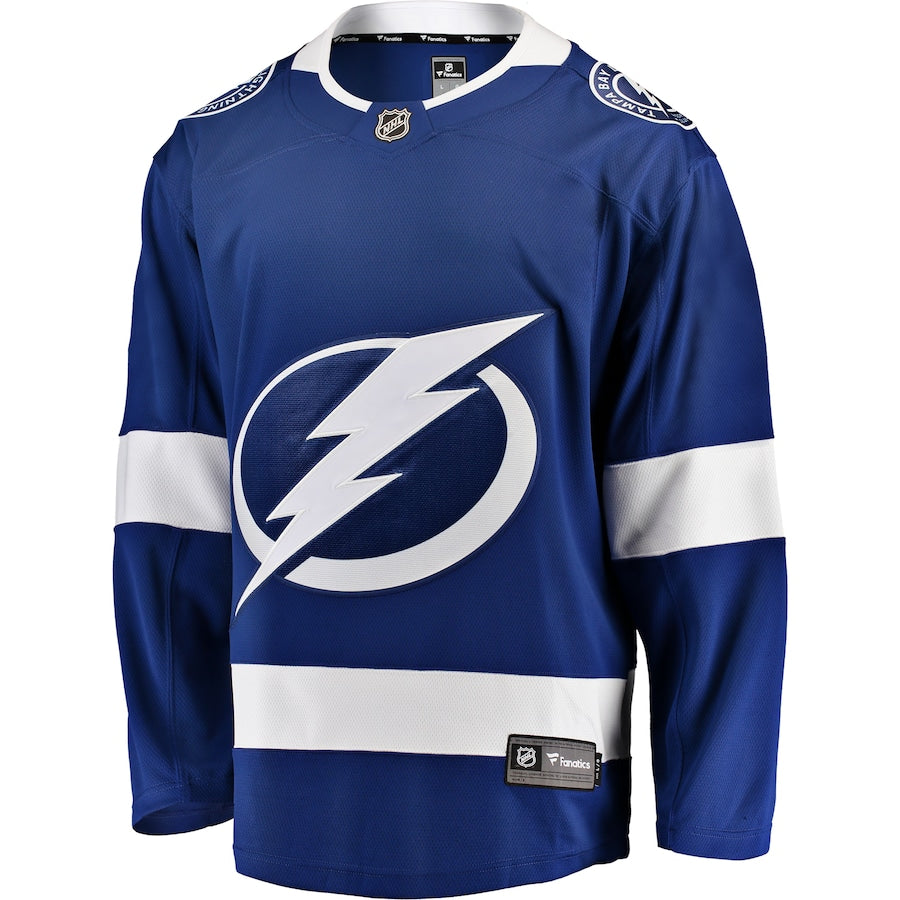 Custom Men's Tampa Bay Lightning Blue Breakaway Home Jersey