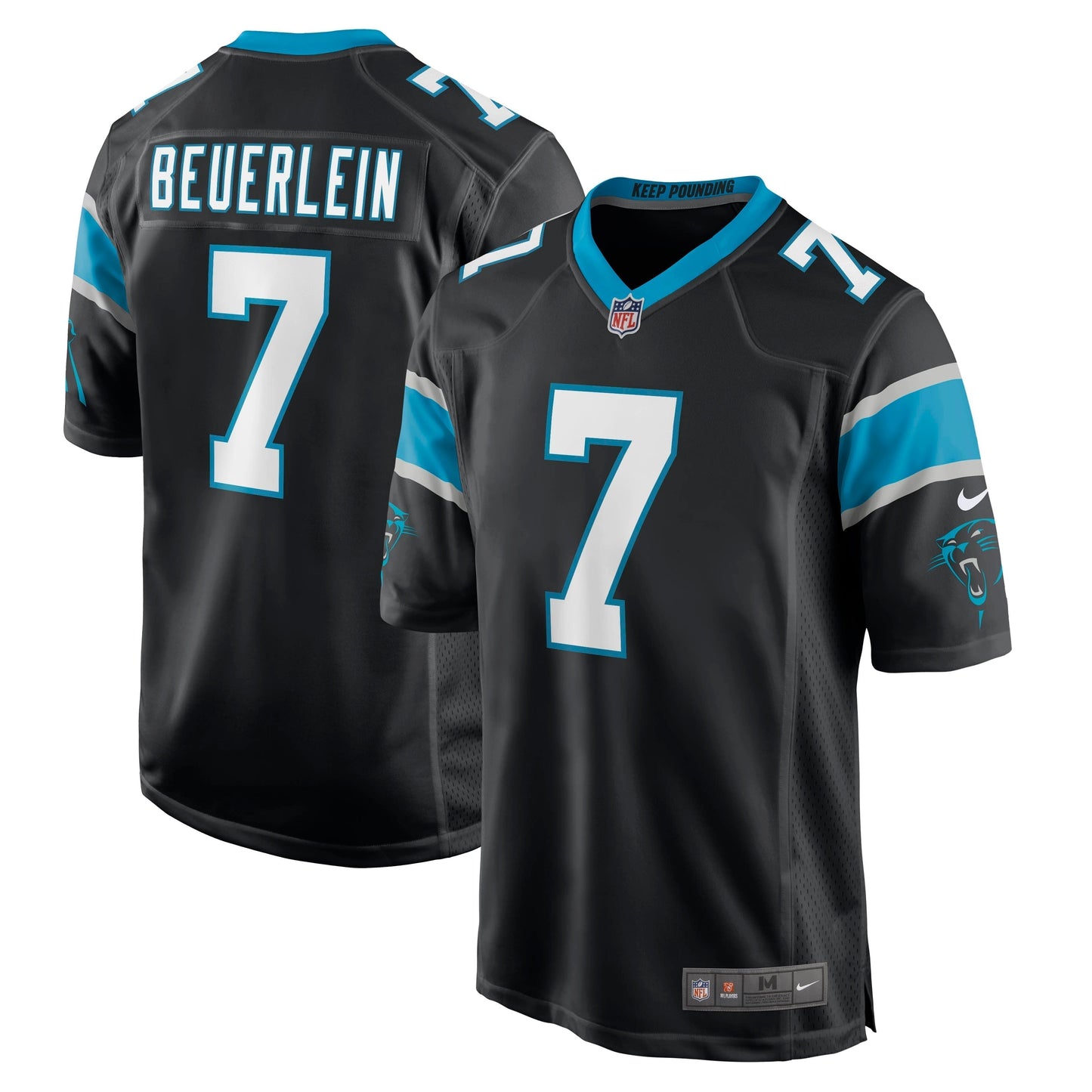 Steve Beuerlein Carolina Panthers  Retired   Jersey - Black