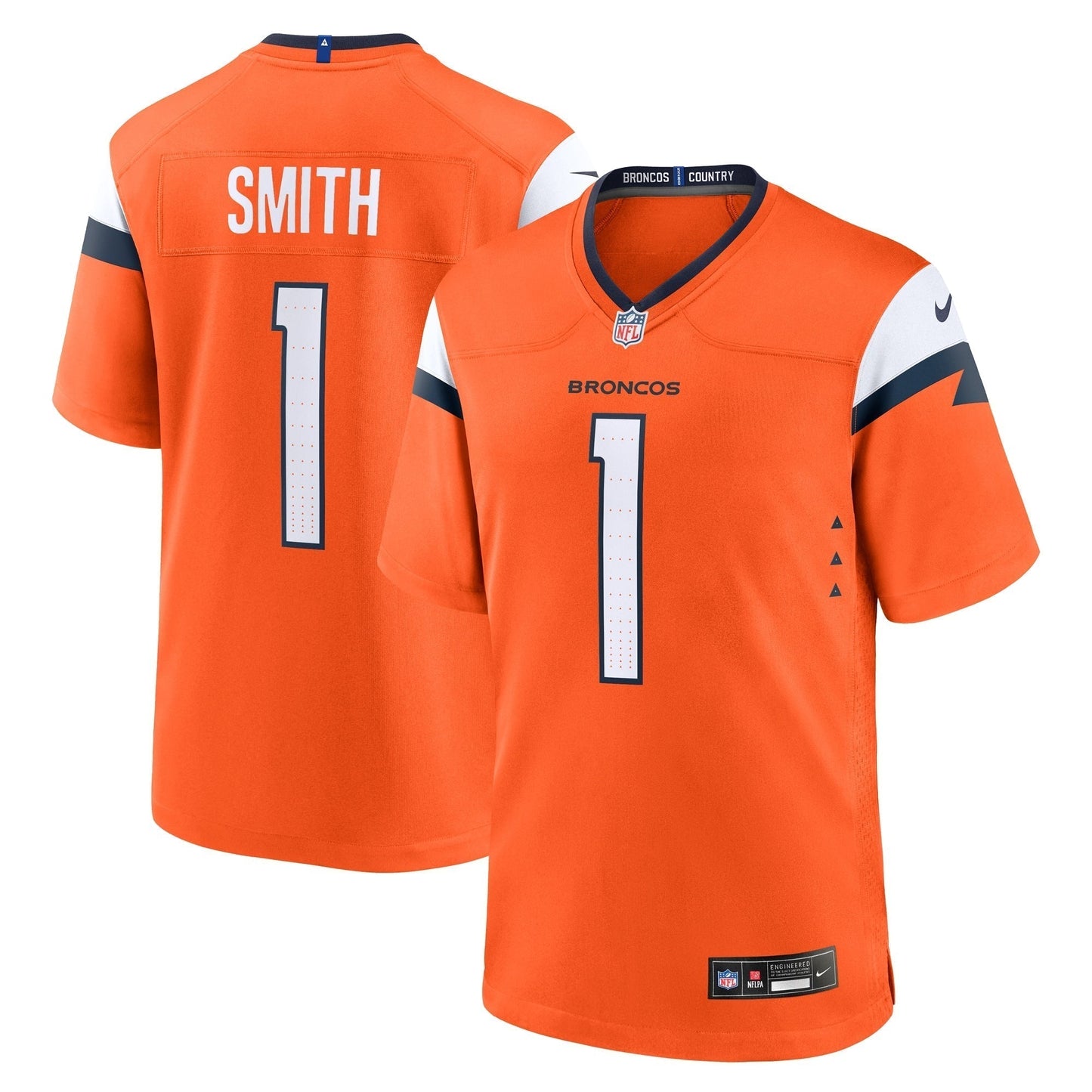 Tremon Smith Denver Broncos  Team Game Jersey -  Orange