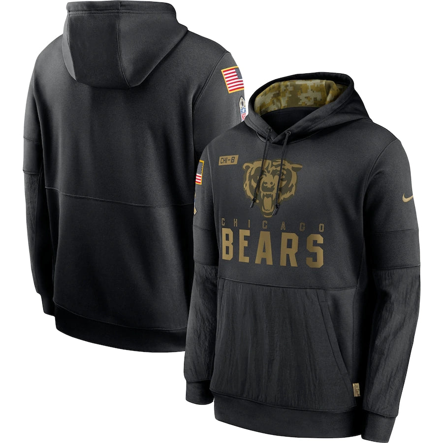 Men's Chicago Bears 2020 Salute to Service Hoodie Black