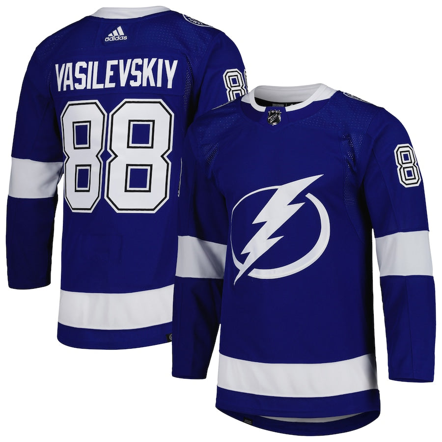 Men's Tampa Bay Lightning Andrei Vasilevskiy  Blue Primegreen Authentic Player Jersey