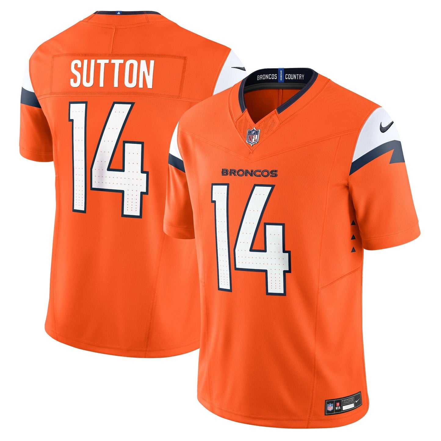 Denver Broncos Courtland Sutton Orange Mile High Collection Vapor F.U.S.E. Limited Jersey
