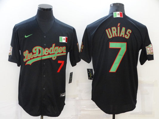 Men's Los Angeles Dodgers Julio Urias Black Player Game Jersey