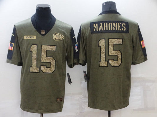 Men's Kansas City Chiefs Patrick Mahomes Brown Game Player Jersey