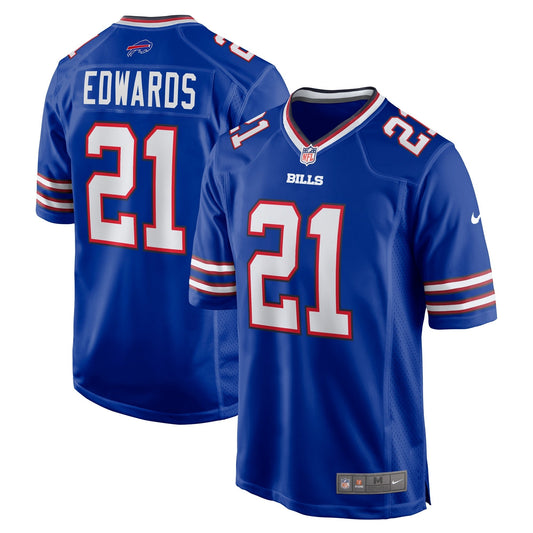 Buffalo Bills Mike Edwards Royal Game Jersey