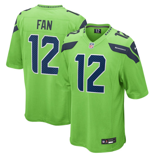 12s Seattle Seahawks   Game Jersey - Neon Green