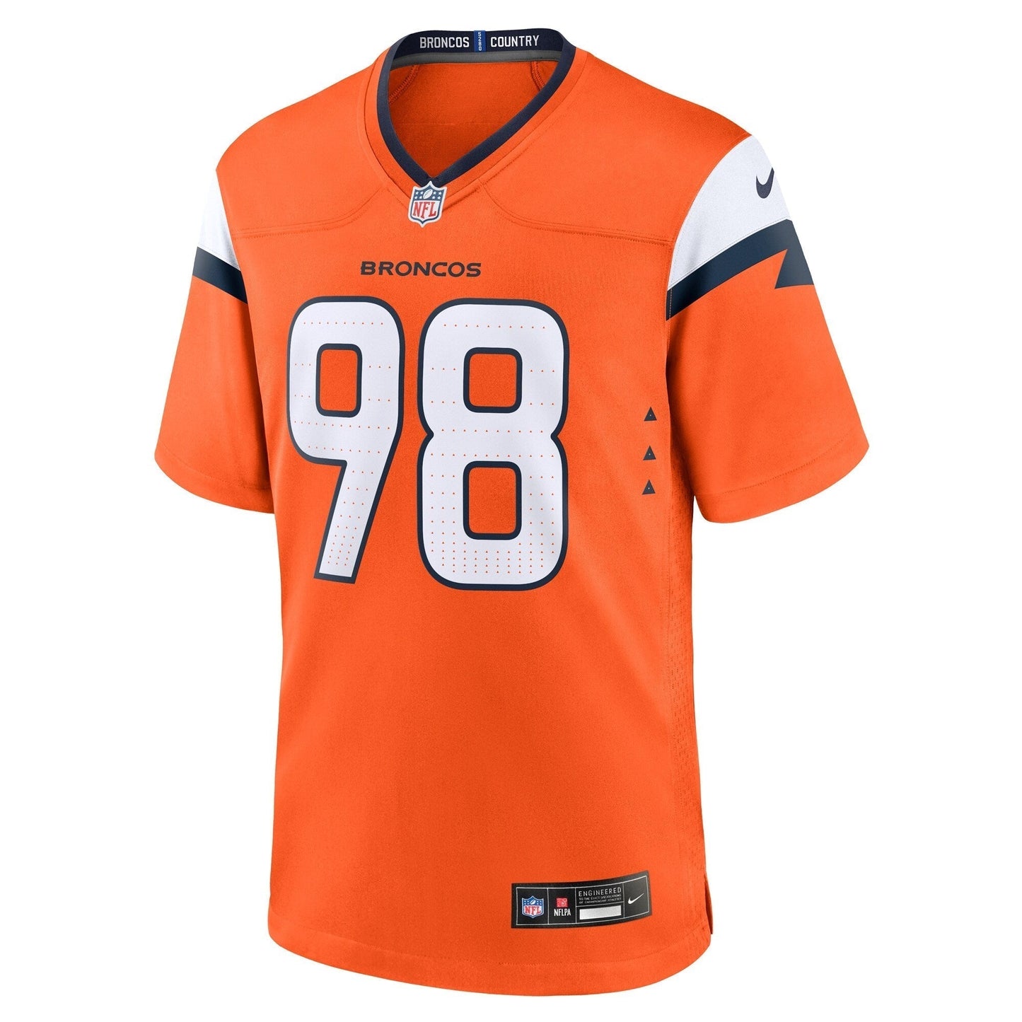 John Franklin-Myers Denver Broncos  Team Game Jersey -  Orange