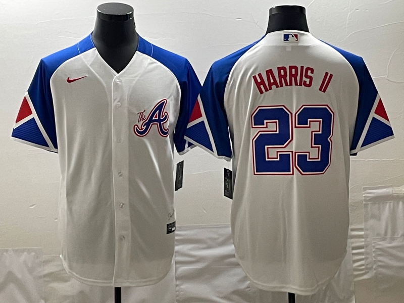 Men's Atlanta Braves Michael Harris II  White 2023 City Connect Replica Player Jersey