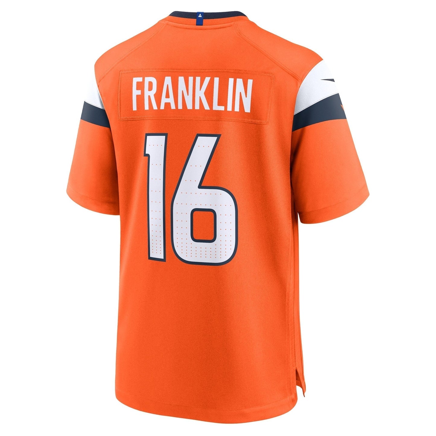 Troy Franklin Denver Broncos  Team Game Jersey -  Orange